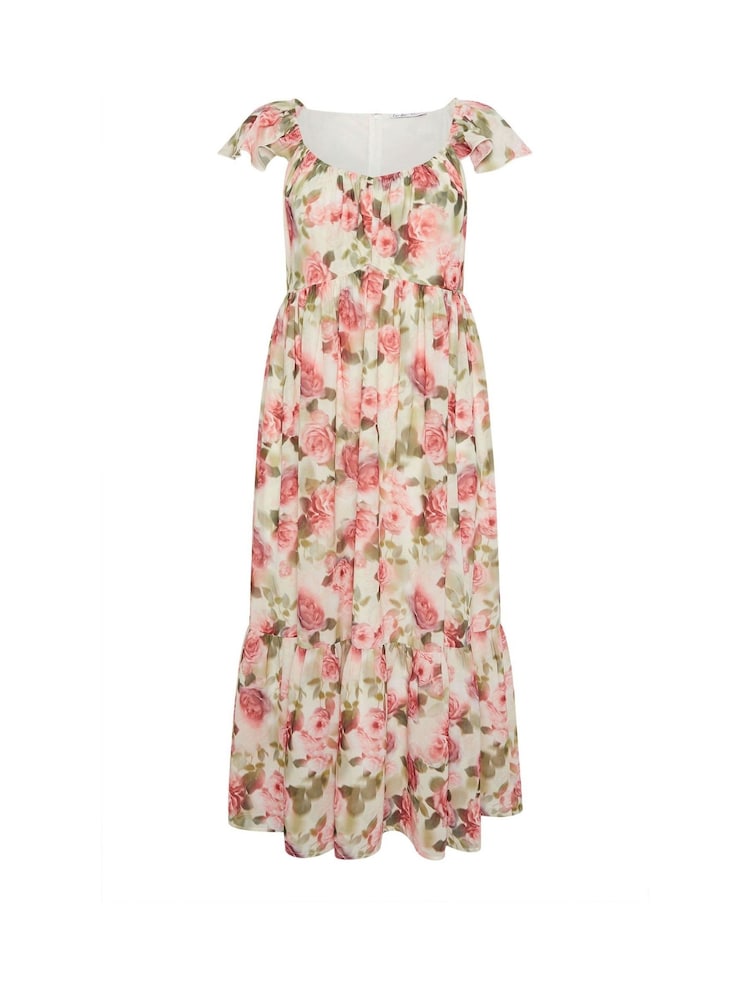 Yours Curve White London Smock Tiered Dress - Image 5 of 5