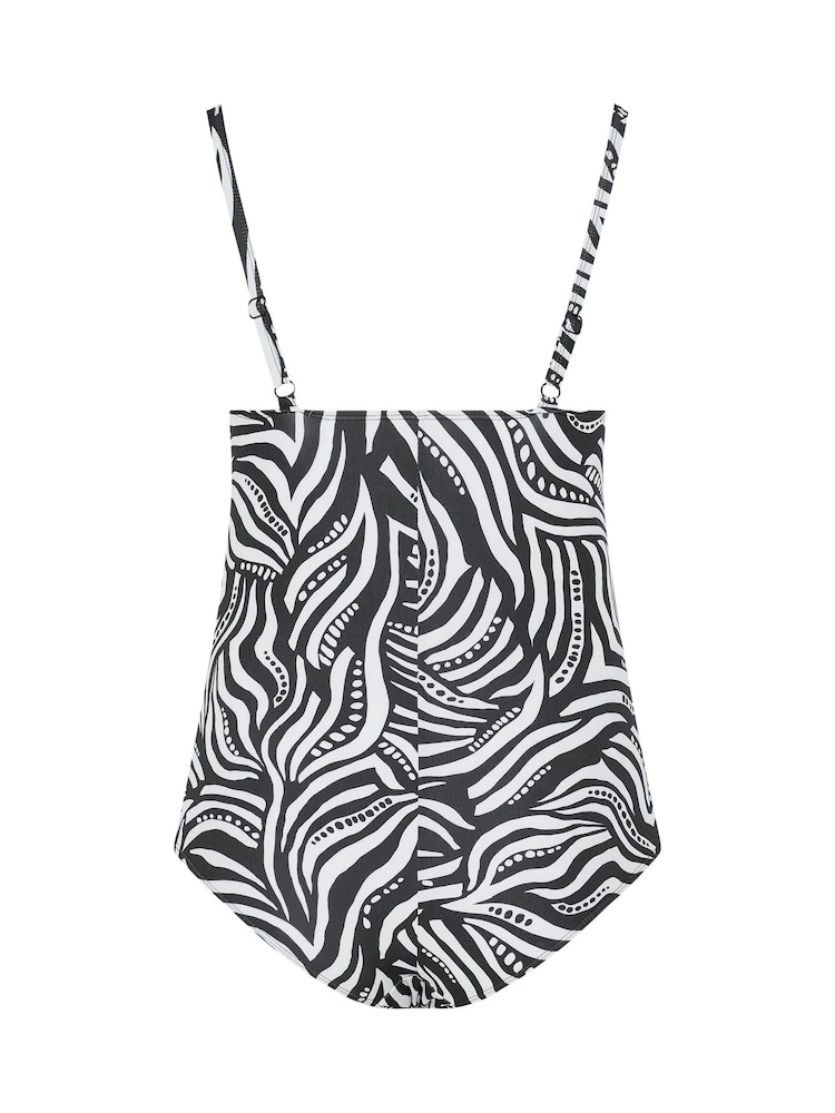 Yours Curve Black Loop Detail Swimsuit - Image 4 of 4