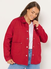 Yours Curve Denim Shacket - תמונה 1 מתוך 5