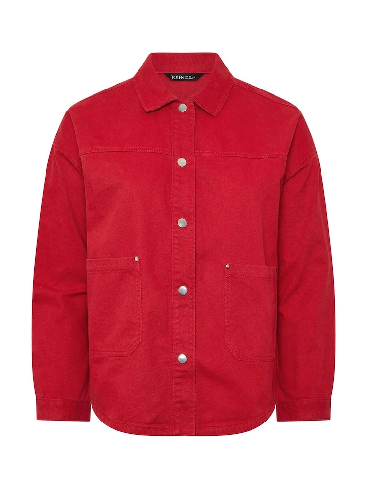 Yours Curve Denim Shacket - תמונה 5 מתוך 5