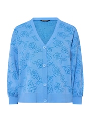 Yours Curve Blue Limited Rose Cardigan - Image 5 of 5