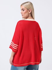 Yours Curve Red Limited 87 Sport Crochet Top - Image 3 of 5