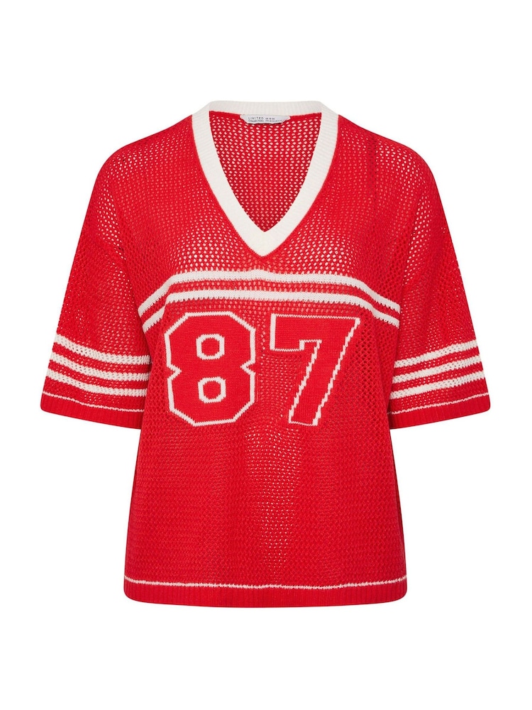 Yours Curve Red Limited 87 Sport Crochet Top - Image 5 of 5