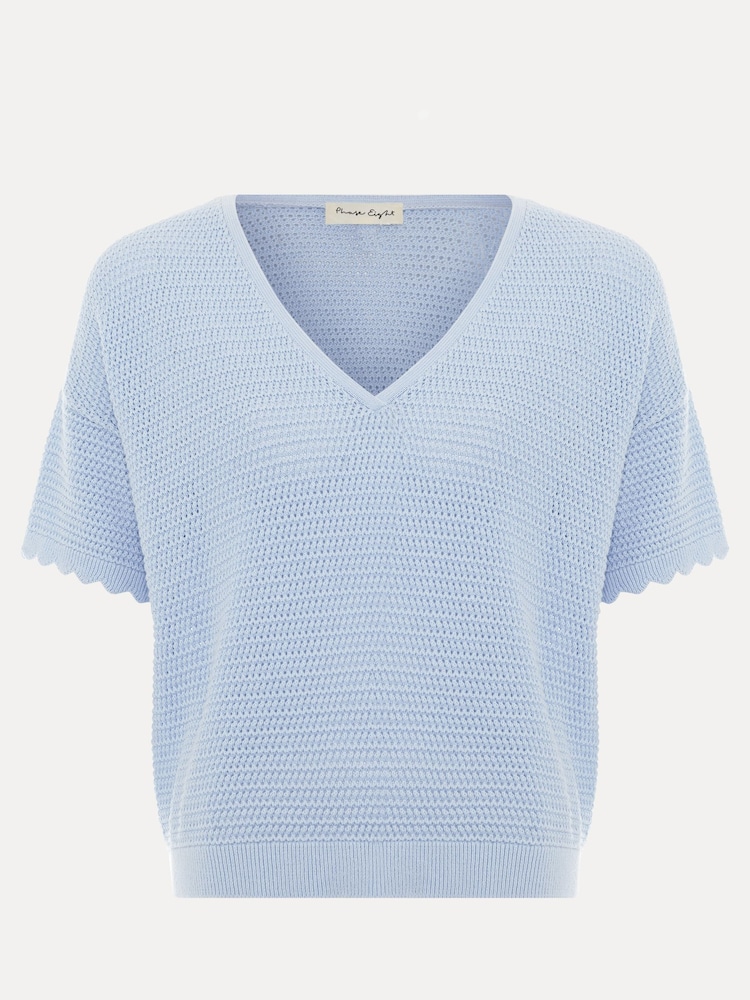 Phase Eight Blue Amira Texture Jumper - Image 7 of 7