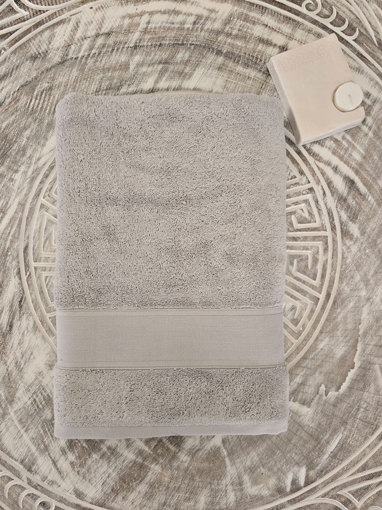 Casa Lusso Silver Cloud Charm Hotel Micro Modal and Turkish Cotton Bath Sheet - Image 1 of 4