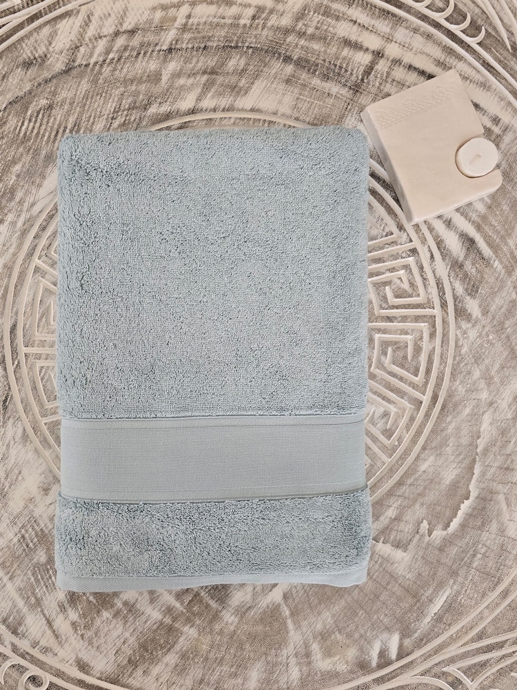 Casa Lusso Blue Surf Charm Hotel Micro Modal and Turkish Cotton Bath Sheet - Image 1 of 4