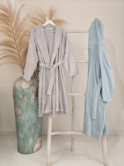 Casa Lusso Blue Surf Charm Hotel Micro Modal and Turkish Cotton Hooded Bathrobe - Image 1 of 5