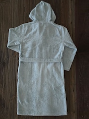 Casa Lusso Blue Surf Charm Hotel Micro Modal and Turkish Cotton Hooded Bathrobe - Image 4 of 5