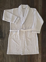 Casa Lusso Wind Chime Opus Turkish Cotton Luxury Shawl Collar Bathrobe - Image 2 of 5