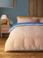 Multi Stripe Brushed 100% Cotton Reversibile Duvet Cover and Pillowcase Set - Image 2 of 5