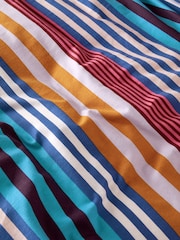Multi Stripe Brushed 100% Cotton Reversibile Duvet Cover and Pillowcase Set - Image 4 of 5
