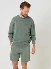 Saltwell Green Drawstring Cotton Sweat Shorts - Image 4 of 5