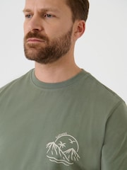 Saltwell Green Surfrider Beach Print Cotton T-Shirt - Image 4 of 6