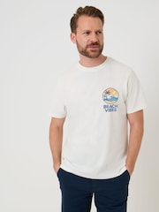 Saltwell Cream Beach Vibes Print Cotton T-Shirt - Image 2 of 5