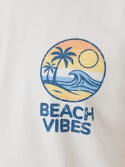 Saltwell Cream Beach Vibes Print Cotton T-Shirt - Image 4 of 5