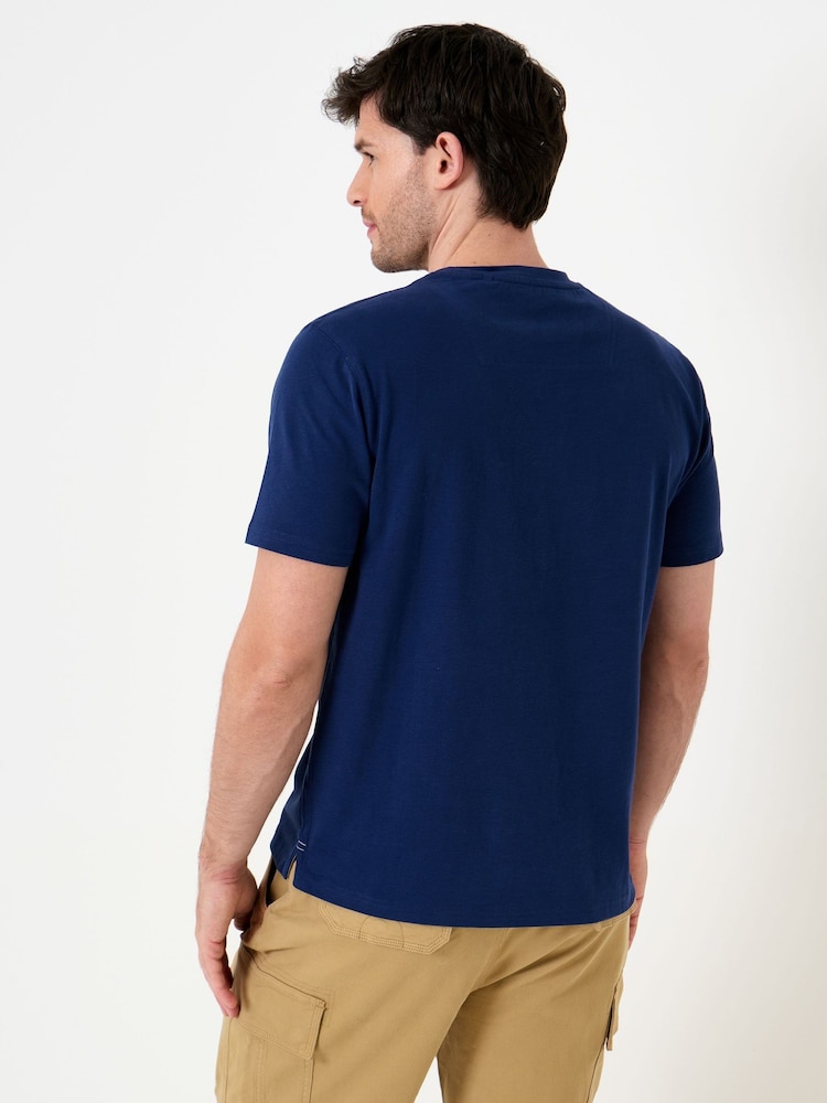 Saltwell Blue Echoes Of The Tide Print Cotton T-Shirt - Image 2 of 5 Saltwell Blue Echoes Of The Tide Print Cotton T-Shirt - Image 2 of 5