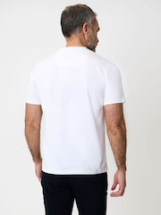 Saltwell White Garment Dye Cotton Jersey Crew Neck T-Shirt - Image 2 of 4