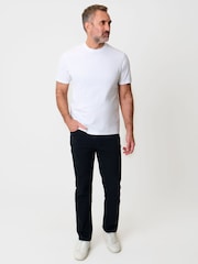 Saltwell White Garment Dye Cotton Jersey Crew Neck T-Shirt - Image 3 of 4