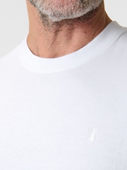 Saltwell White Garment Dye Cotton Jersey Crew Neck T-Shirt - Image 4 of 4