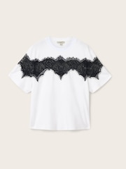 AllSaints White Lisa Lace T-Shirt - Image 7 of 7