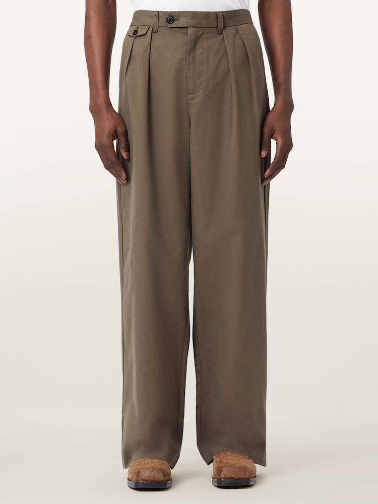 AllSaints Brown Conway Trousers - Image 1 of 7
