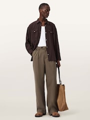 AllSaints Brown Conway Trousers - Image 5 of 7