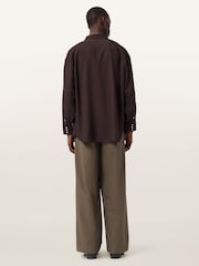 AllSaints Brown Conway Trousers - Image 6 of 7