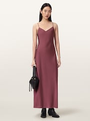 AllSaints Pink Bryony Dress - Image 4 of 5