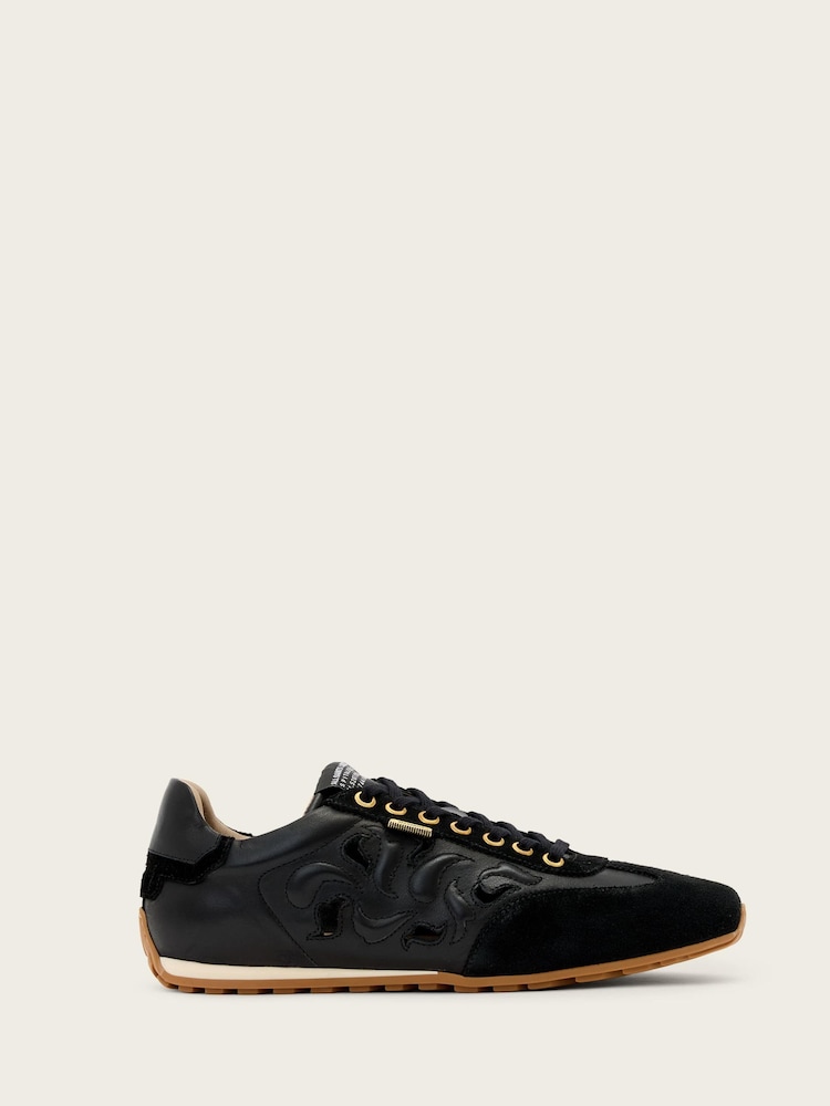 AllSaints Black Liam Western Sneakers - Image 2 of 6