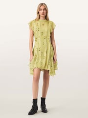 AllSaints Yellow Fleur Dress - Image 2 of 7