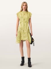 AllSaints Yellow Fleur Dress - Image 3 of 7