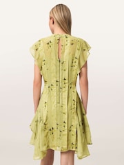 AllSaints Yellow Fleur Dress - Image 4 of 7
