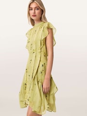 AllSaints Yellow Fleur Dress - Image 5 of 7