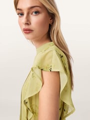 AllSaints Yellow Fleur Dress - Image 6 of 7