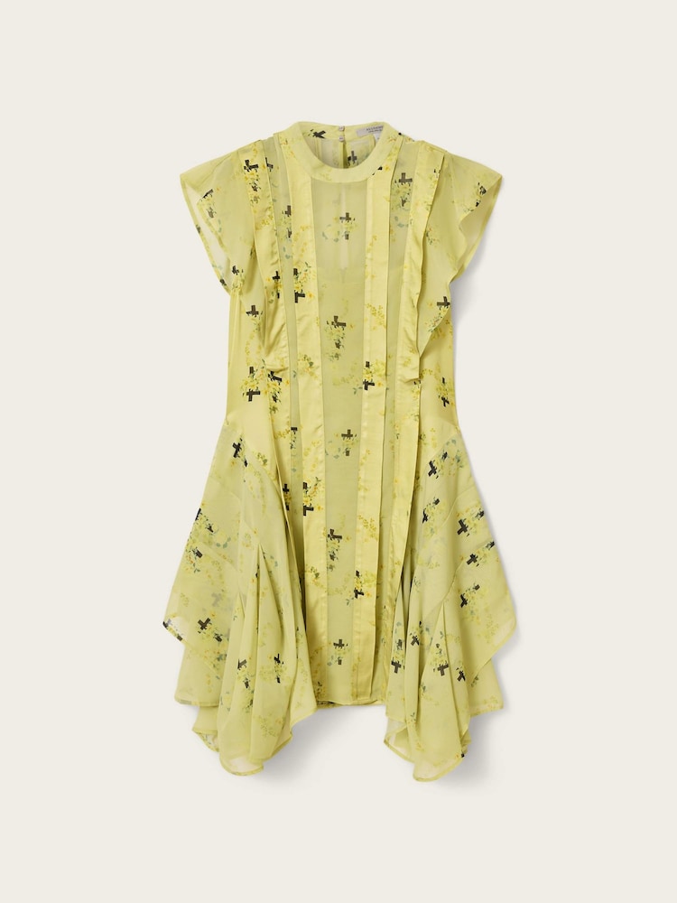 AllSaints Yellow Fleur Dress - Image 7 of 7