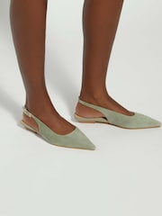 Grün - Dune London Hostess Slingback-Schuhe mit abgewinkeltem Absatz - Bild 1 von 6