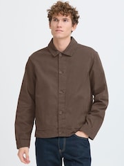 Casual Friday Brown Buchan Twill Shacket - Image 1 of 7