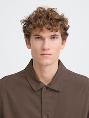 Casual Friday Brown Buchan Twill Shacket - Image 4 of 7