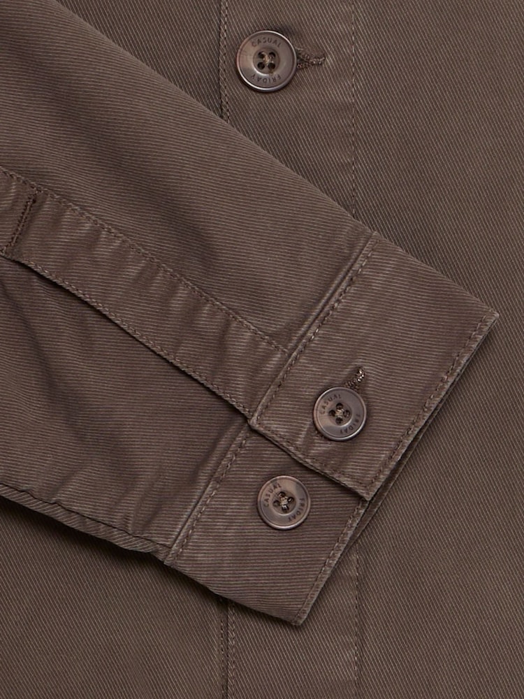 Casual Friday Brown Buchan Twill Shacket - Image 7 of 7