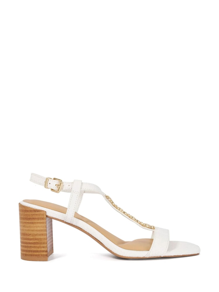 Dune London White Josina Block Heeled Sandals - Image 2 of 6
