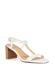 Dune London White Josina Block Heeled Sandals - Image 3 of 6