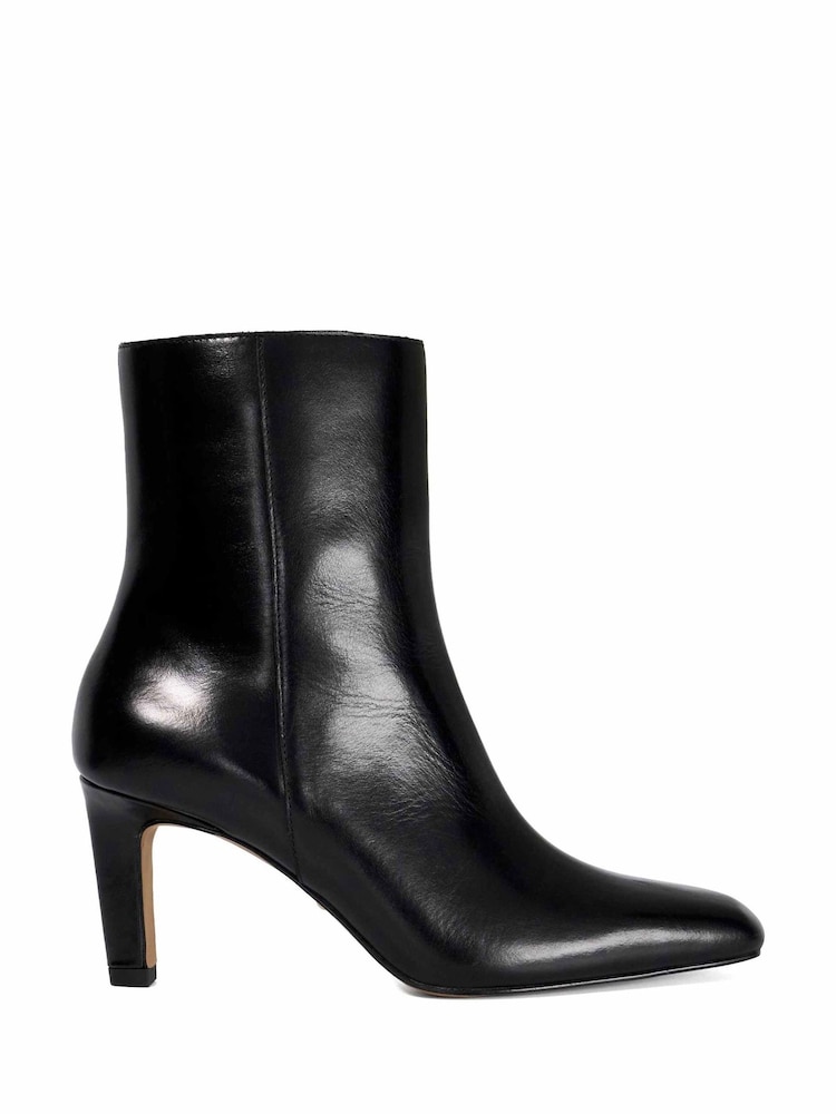 Dune London Black Ovation Square Toe Heeled Boots - Image 2 of 7