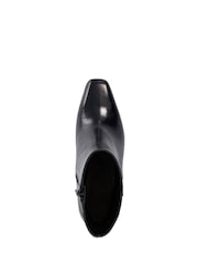 Dune London Black Ovation Square Toe Heeled Boots - Image 6 of 7