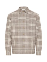 Casual Friday Brown CFLotus Long Sleeve Checked Shirt - Image 6 of 8