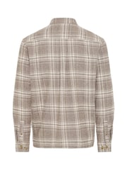 Casual Friday Brown CFLotus Long Sleeve Checked Shirt - Image 7 of 8