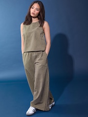 PixieGirl Petite Brown Gingham Sleeveless Shell Top - Image 1 of 2