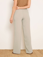 Long Tall Sally Natural Textured Wide Leg Trousers - Image 2 of 5