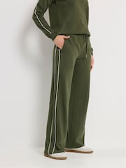 Long Tall Sally Green Piped Wide Leg Joggers - Image 2 of 6