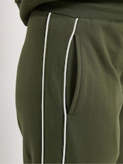 Long Tall Sally Green Piped Wide Leg Joggers - Image 5 of 6