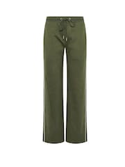Long Tall Sally Green Piped Wide Leg Joggers - Image 6 of 6